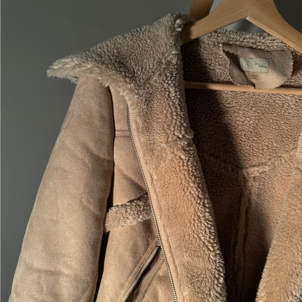 Polyester Shearling Coat Zipper - image 6